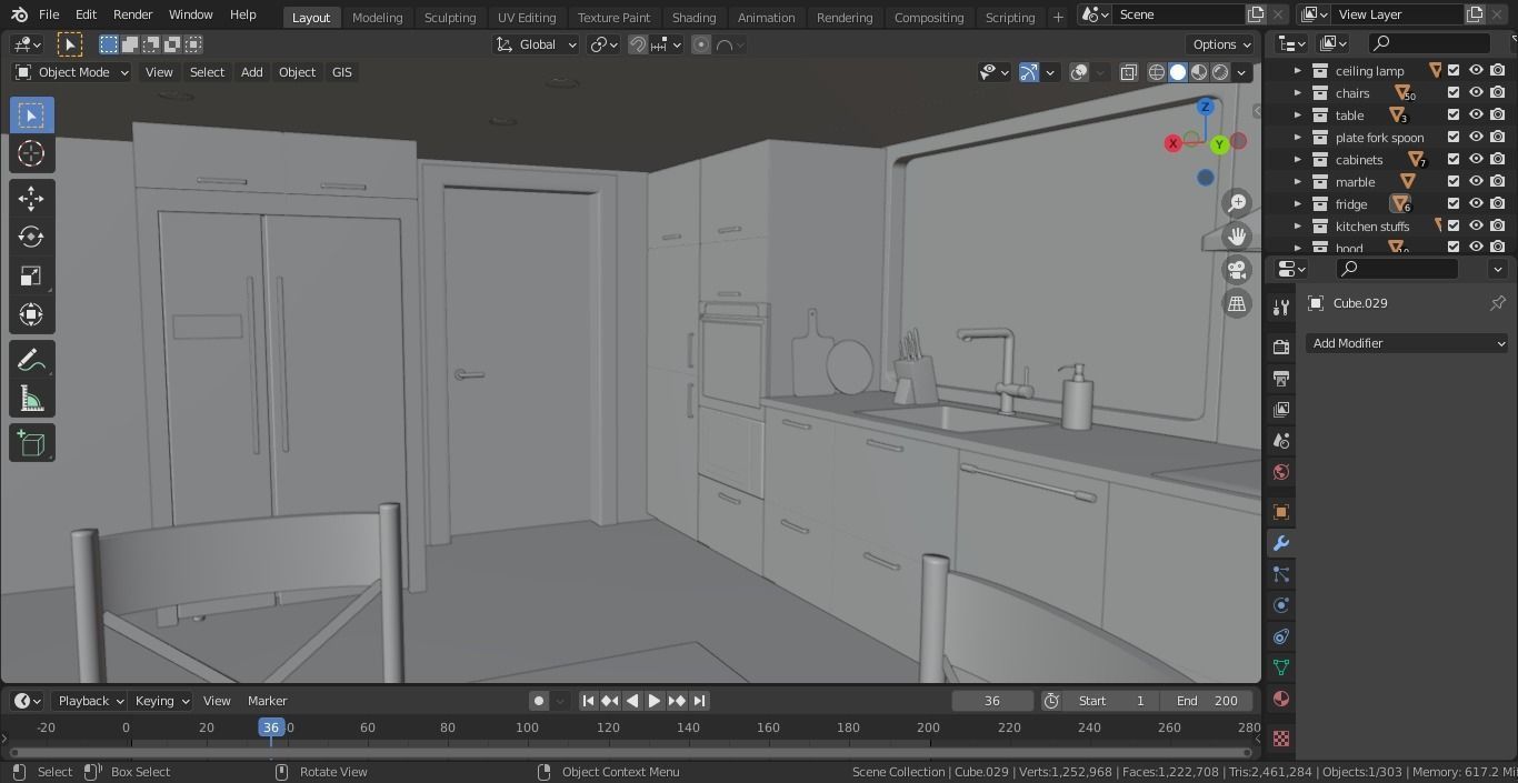 Modern kitchen 3D model_10