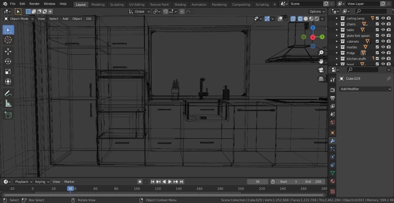 Modern kitchen 3D model_12