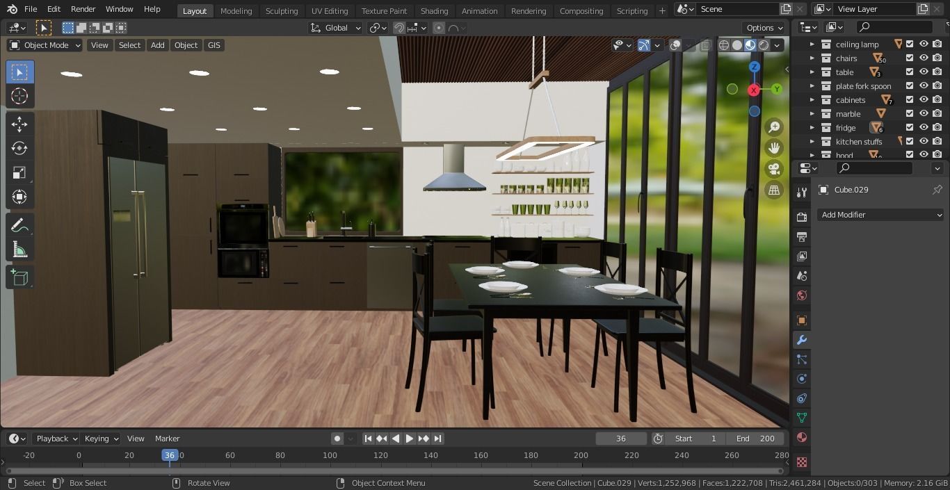 Modern kitchen 3D model_22