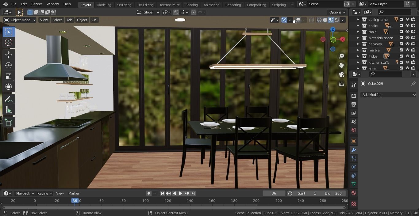 Modern kitchen 3D model_21