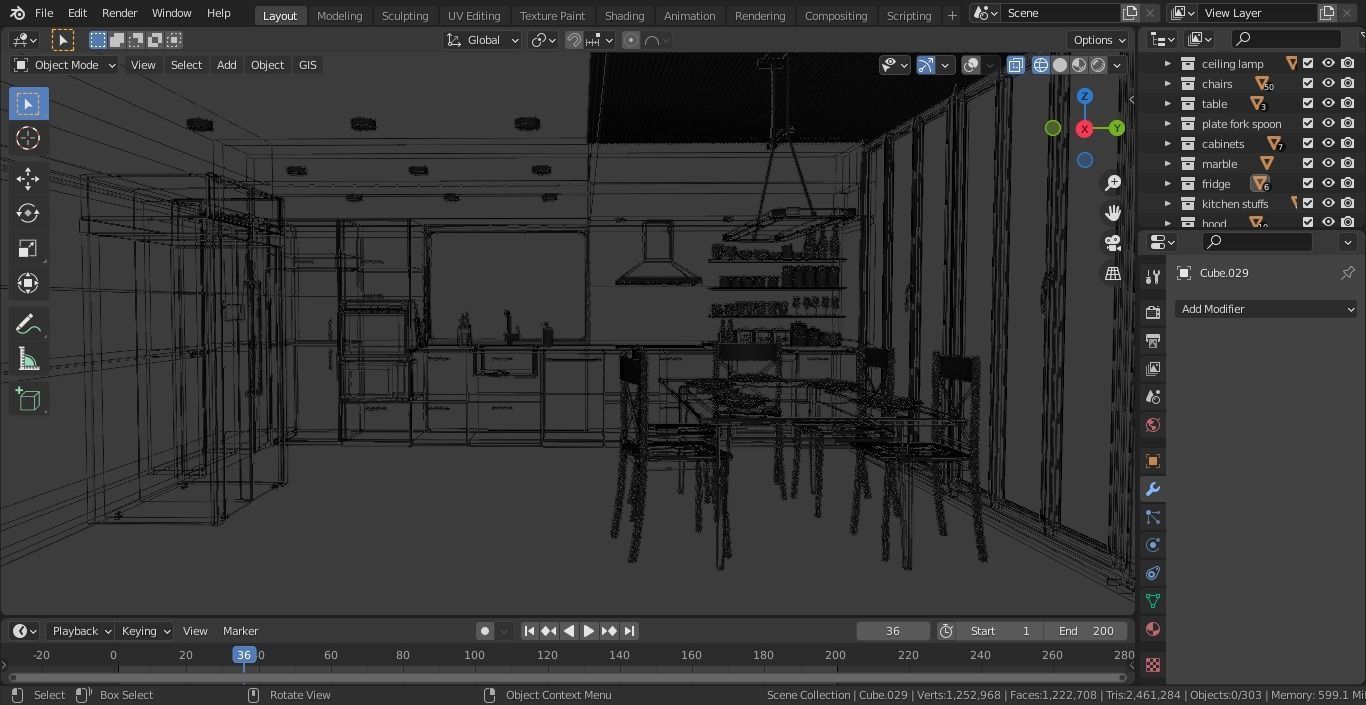 Modern kitchen 3D model_11