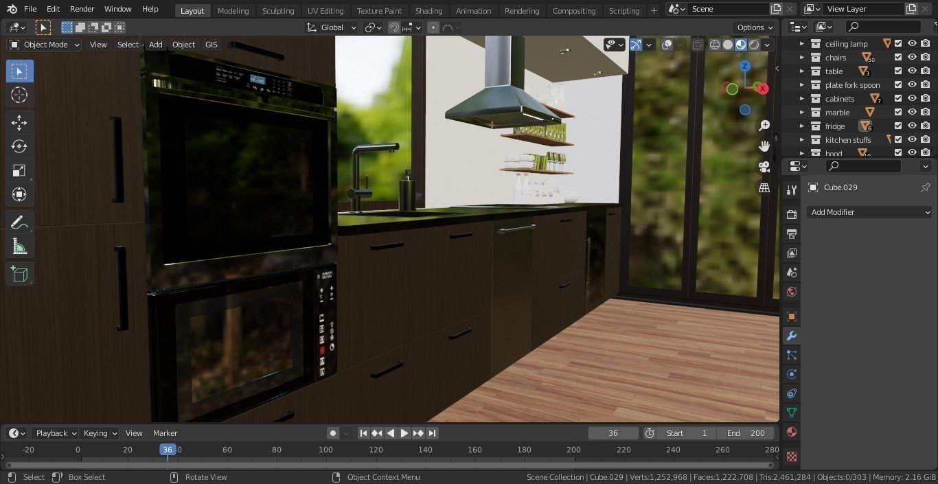 Modern kitchen 3D model_20