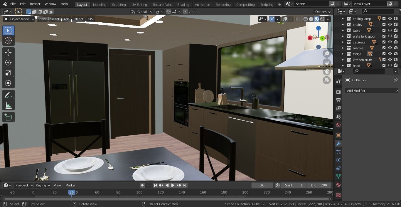 Modern kitchen 3D model_18