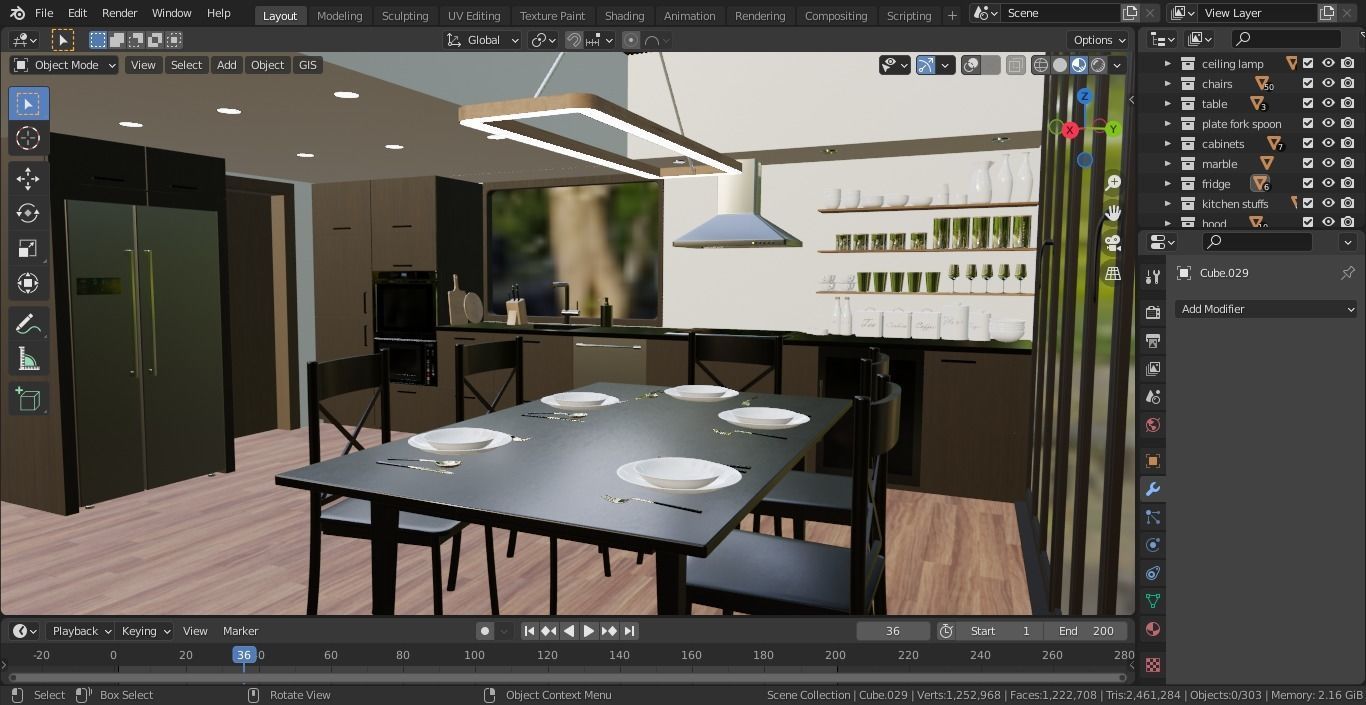 Modern kitchen 3D model_19