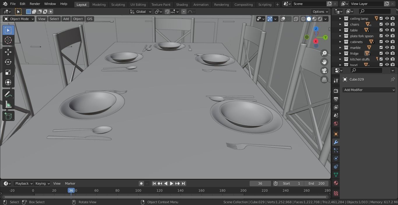 Modern kitchen 3D model_9