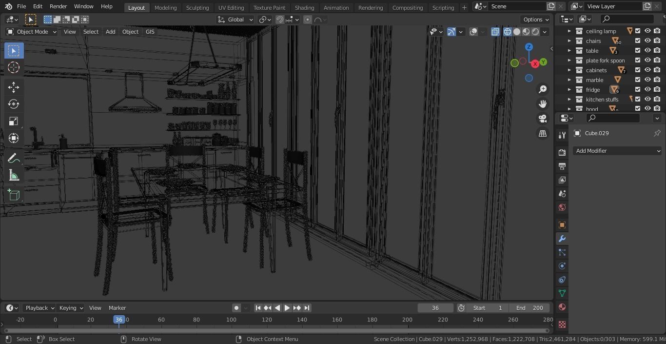 Modern kitchen 3D model_13