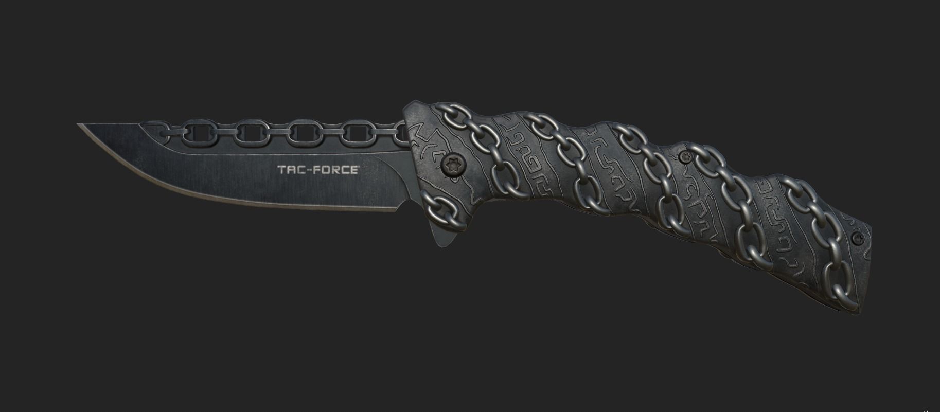Tac-Force Chain Knife - Low Poly PBR Low-poly 3D model_11