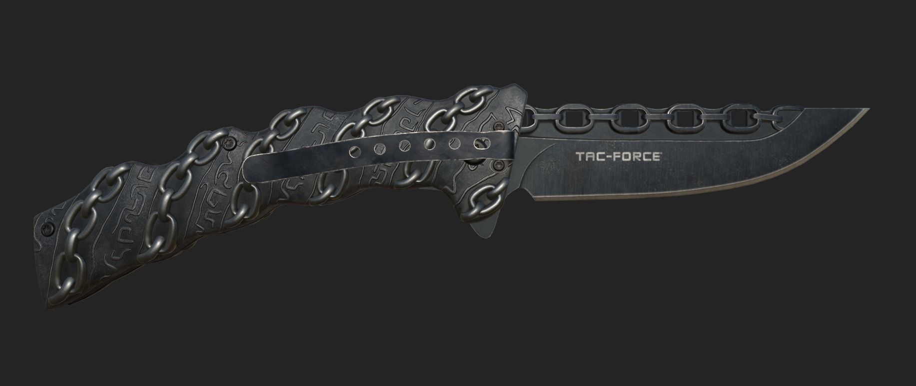 Tac-Force Chain Knife - Low Poly PBR Low-poly 3D model_12