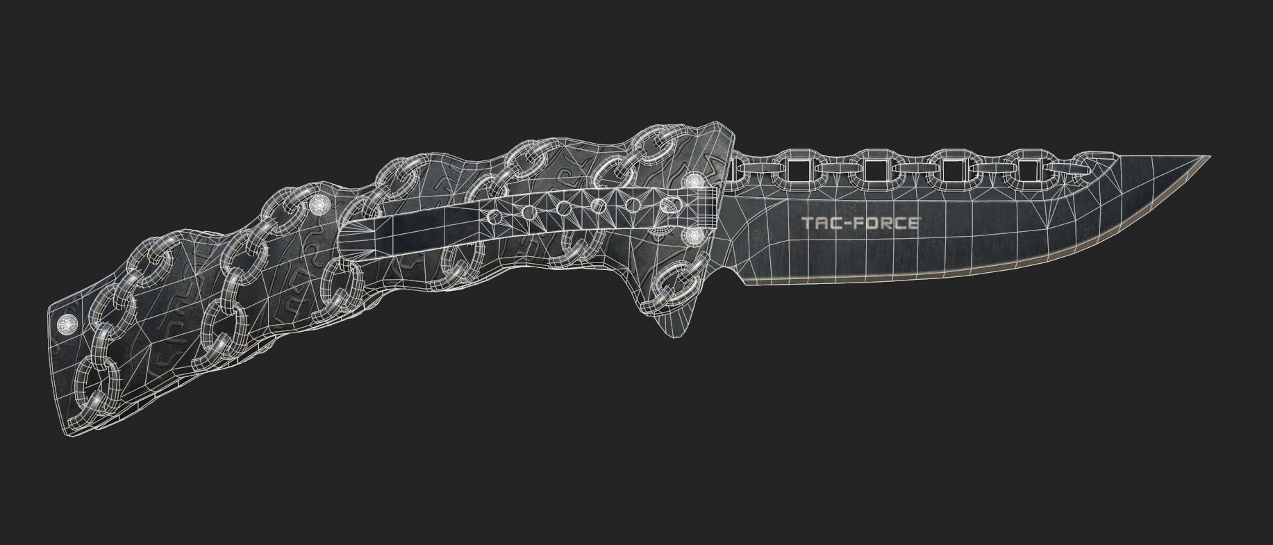 Tac-Force Chain Knife - Low Poly PBR Low-poly 3D model_13