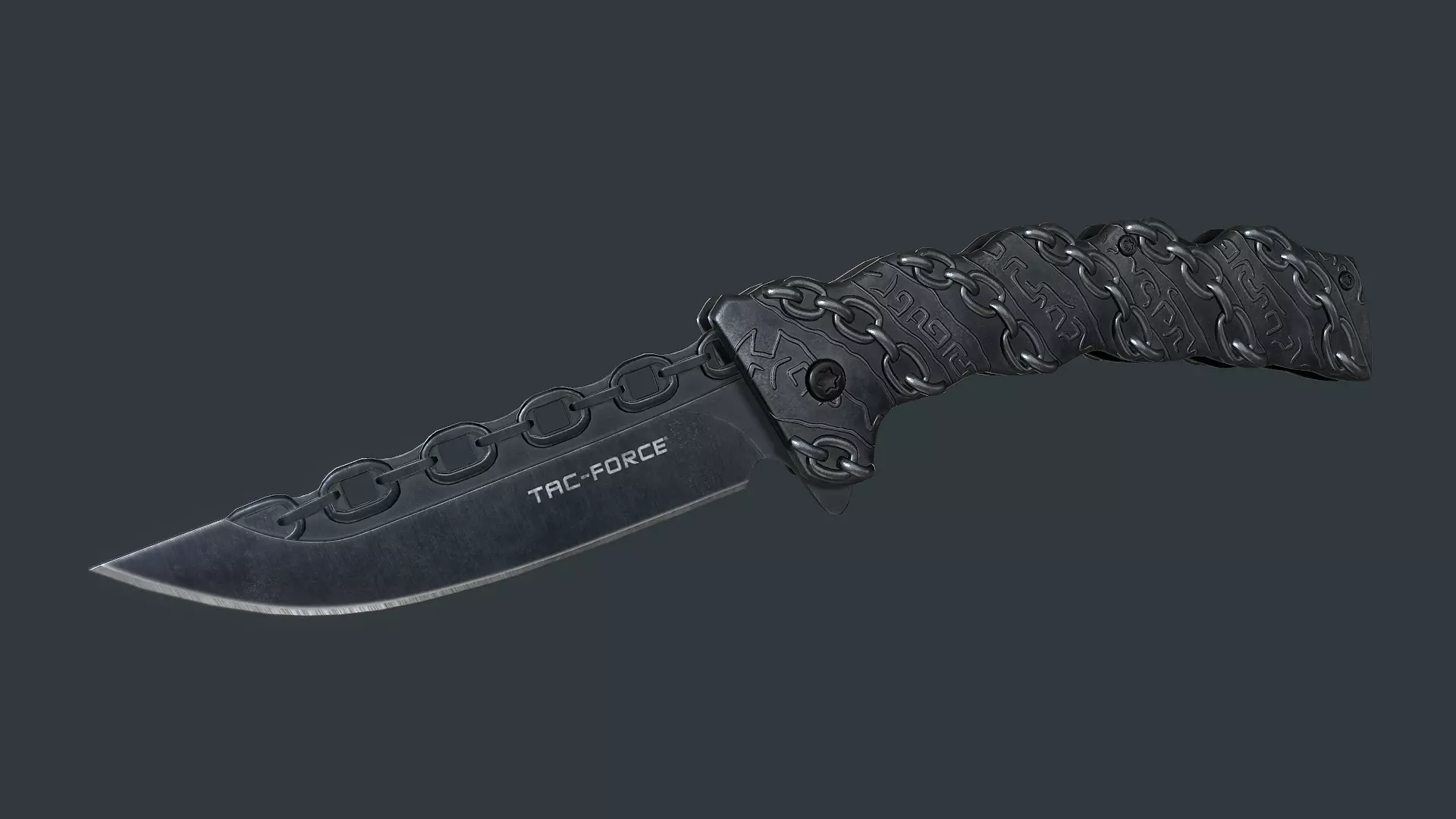 Tac-Force Chain Knife - Low Poly PBR Low-poly 3D model_0