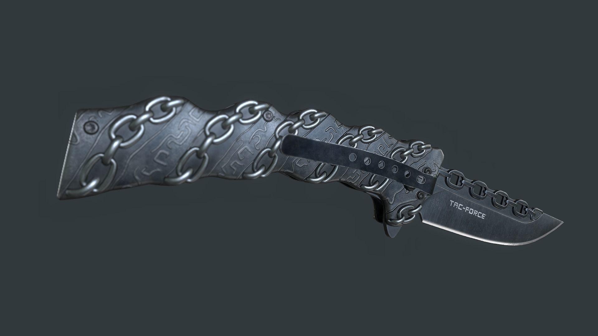 Tac-Force Chain Knife - Low Poly PBR Low-poly 3D model_5