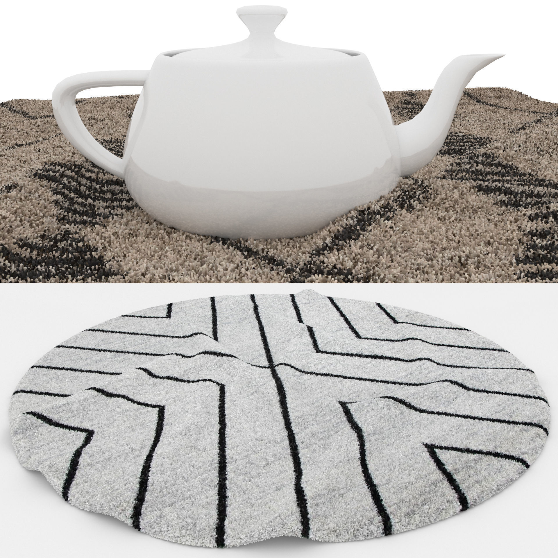 9 in 1 Rug Collection No 20 Low-poly 3D model_4