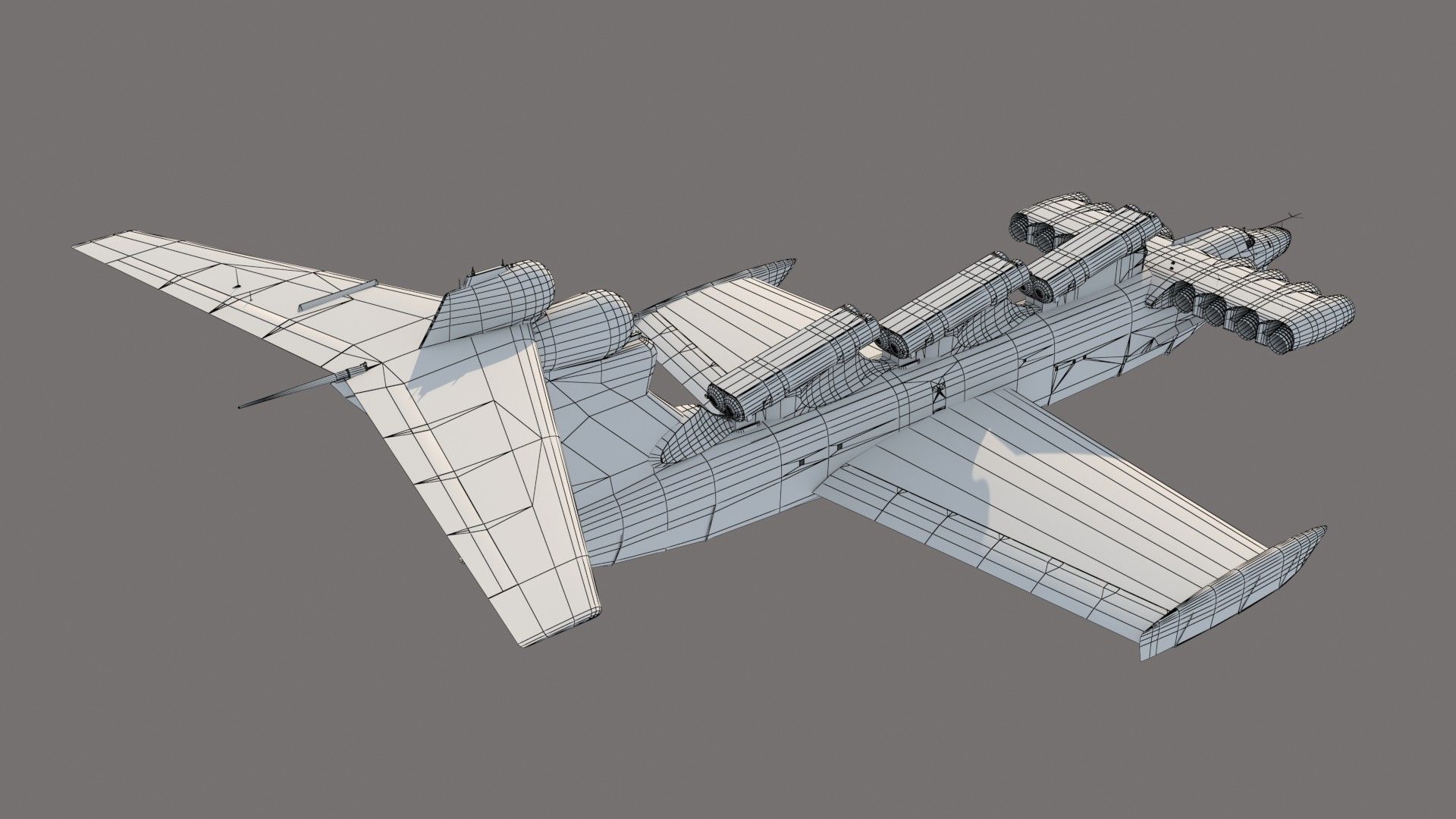 Lun-class ekranoplan project 903 Low-poly 3D model_16