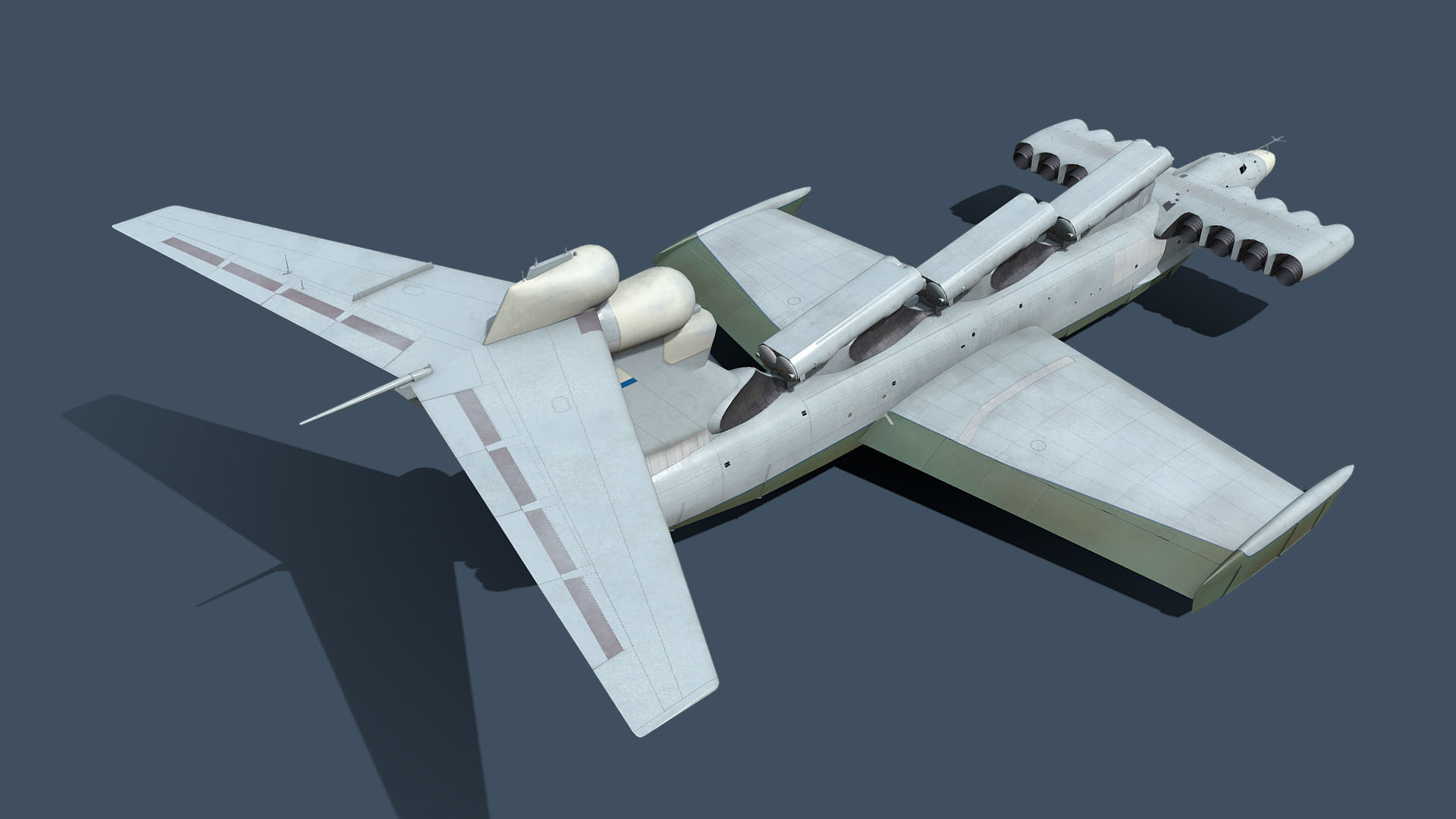 Lun-class ekranoplan project 903 Low-poly 3D model_8