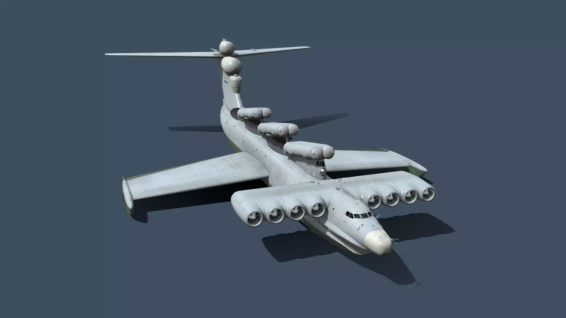 Lun-class ekranoplan project 903 Low-poly 3D model_0