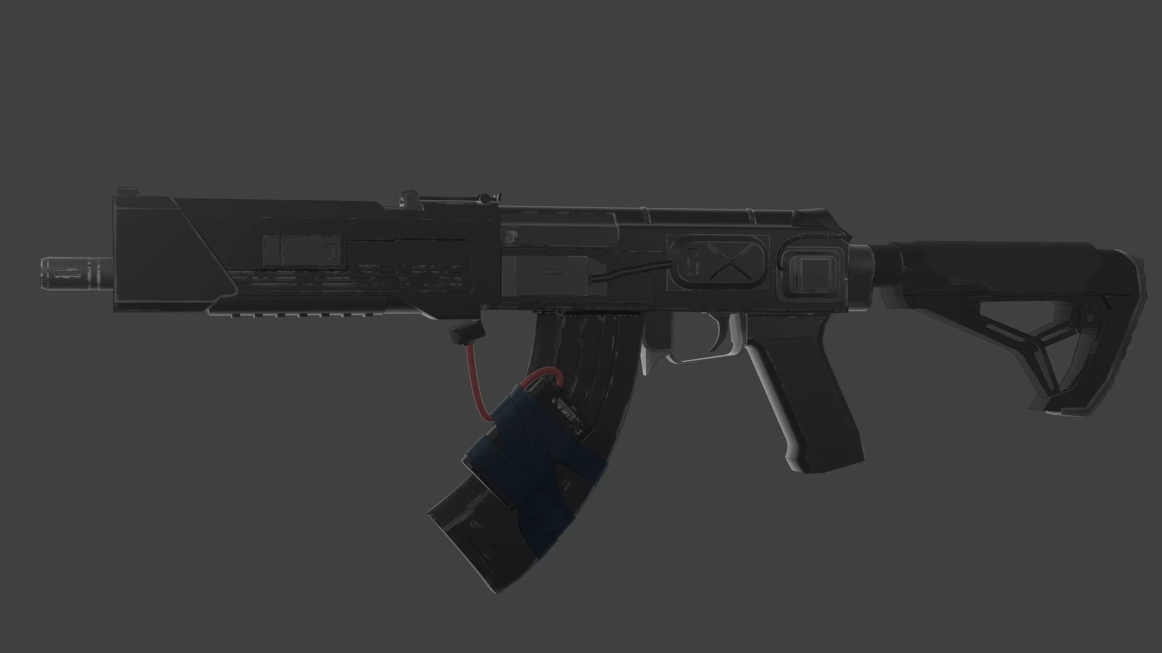 futuristic ak-47 Free low-poly 3D model