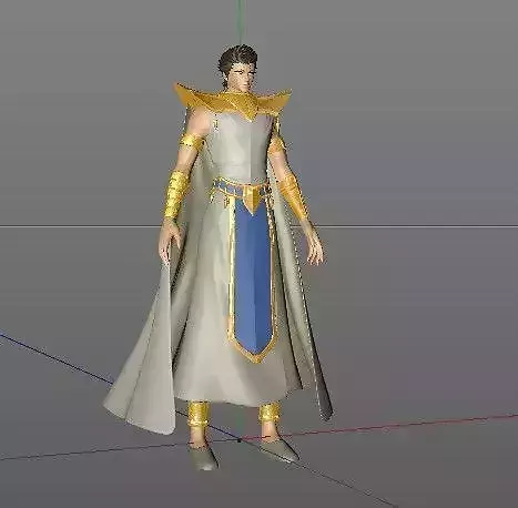 pharaoh character in golden costume