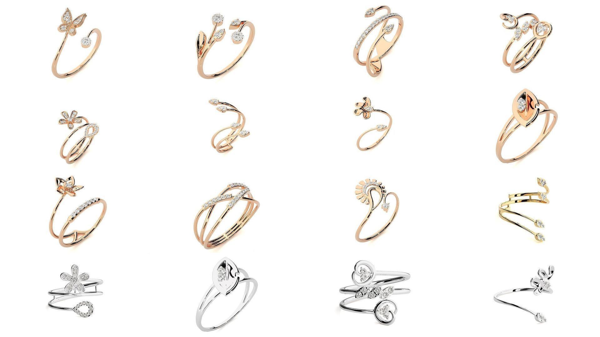 27 Classic rings 3D Model Collection_1