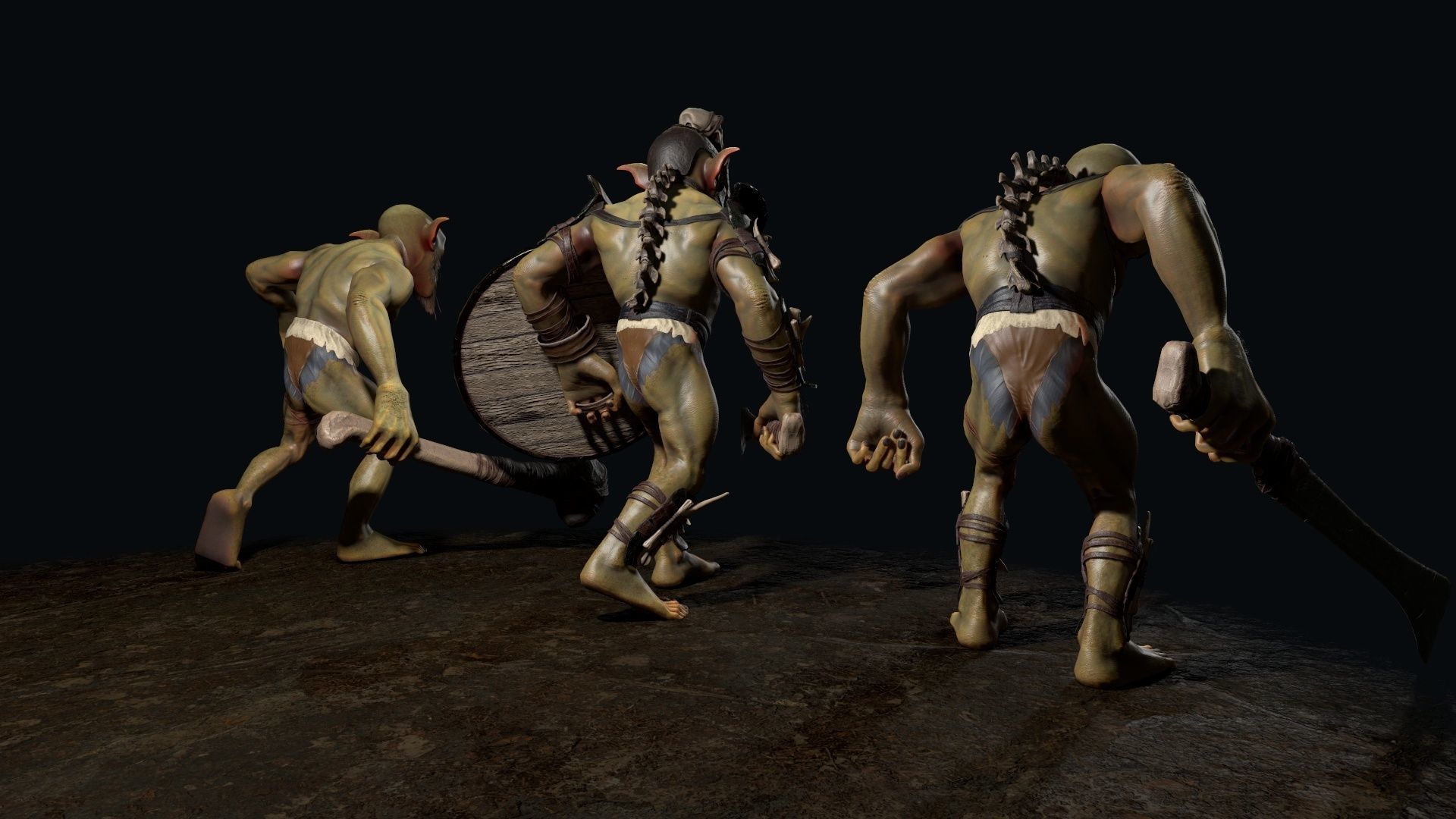 Goblin 1 humanoid creature Low-poly 3D model_14