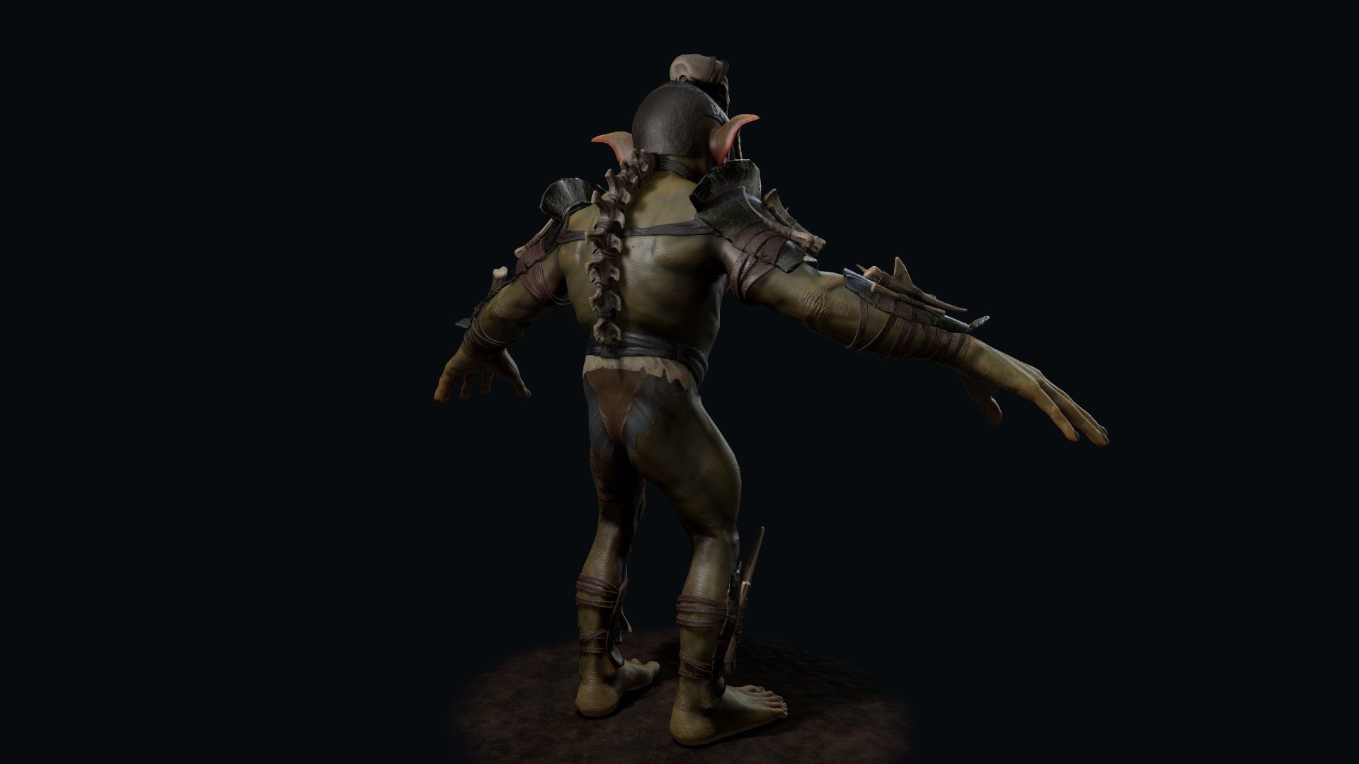 Goblin 1 humanoid creature Low-poly 3D model_5