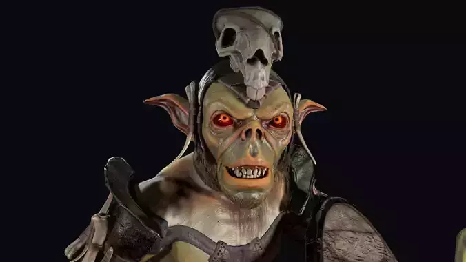 Goblin 1 humanoid creature Low-poly 3D model