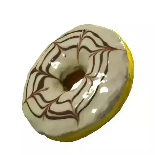 005 Donut White chock dip Scan 3D model with UV map