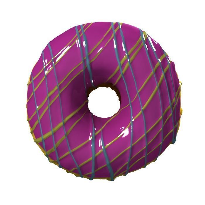 004 Donut Strawberry dip Scan 3D model with UV map 3D model_5