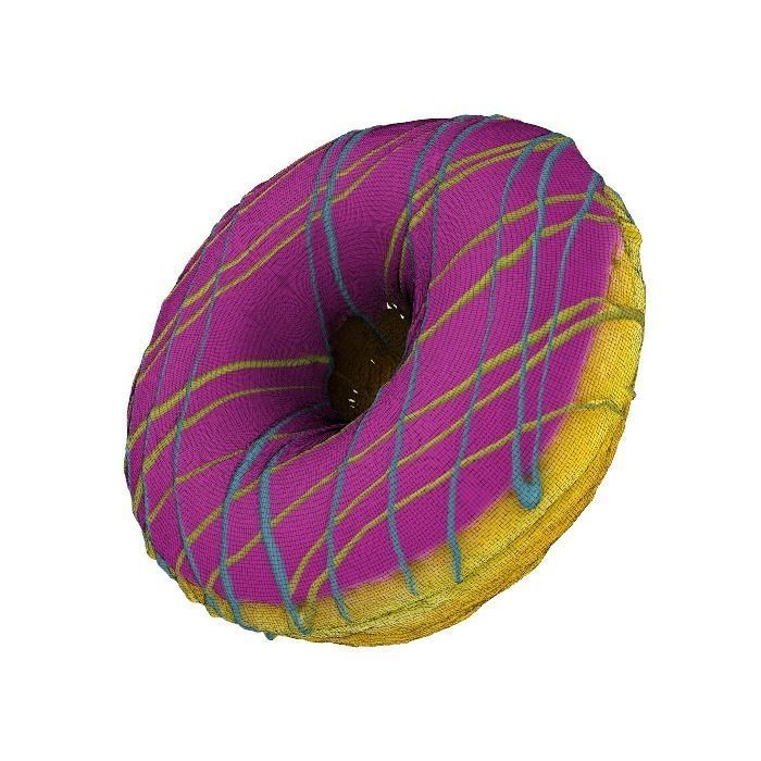 004 Donut Strawberry dip Scan 3D model with UV map 3D model_4