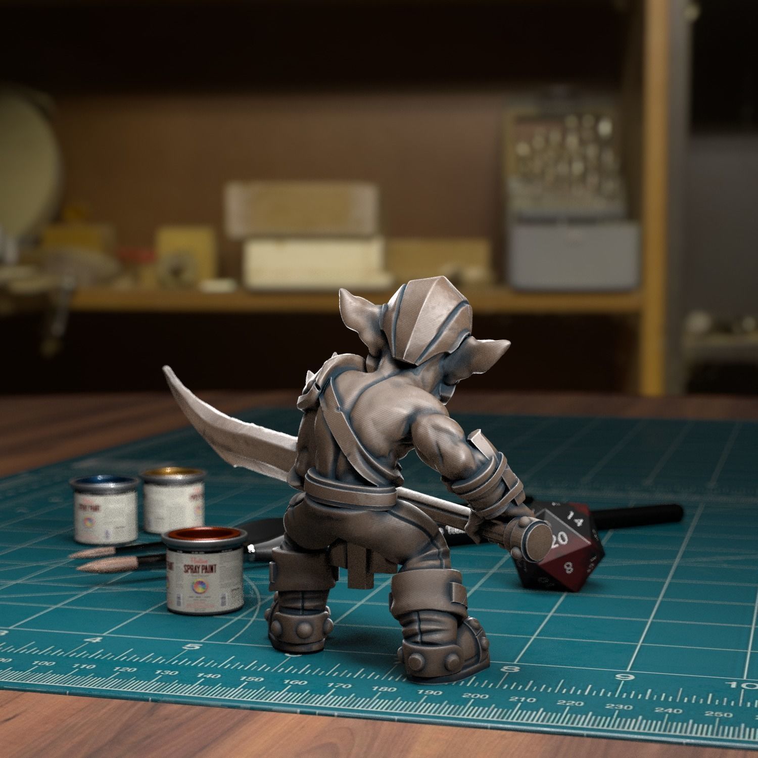 Goblin Spearman 01 - Presupported 3D print model_4