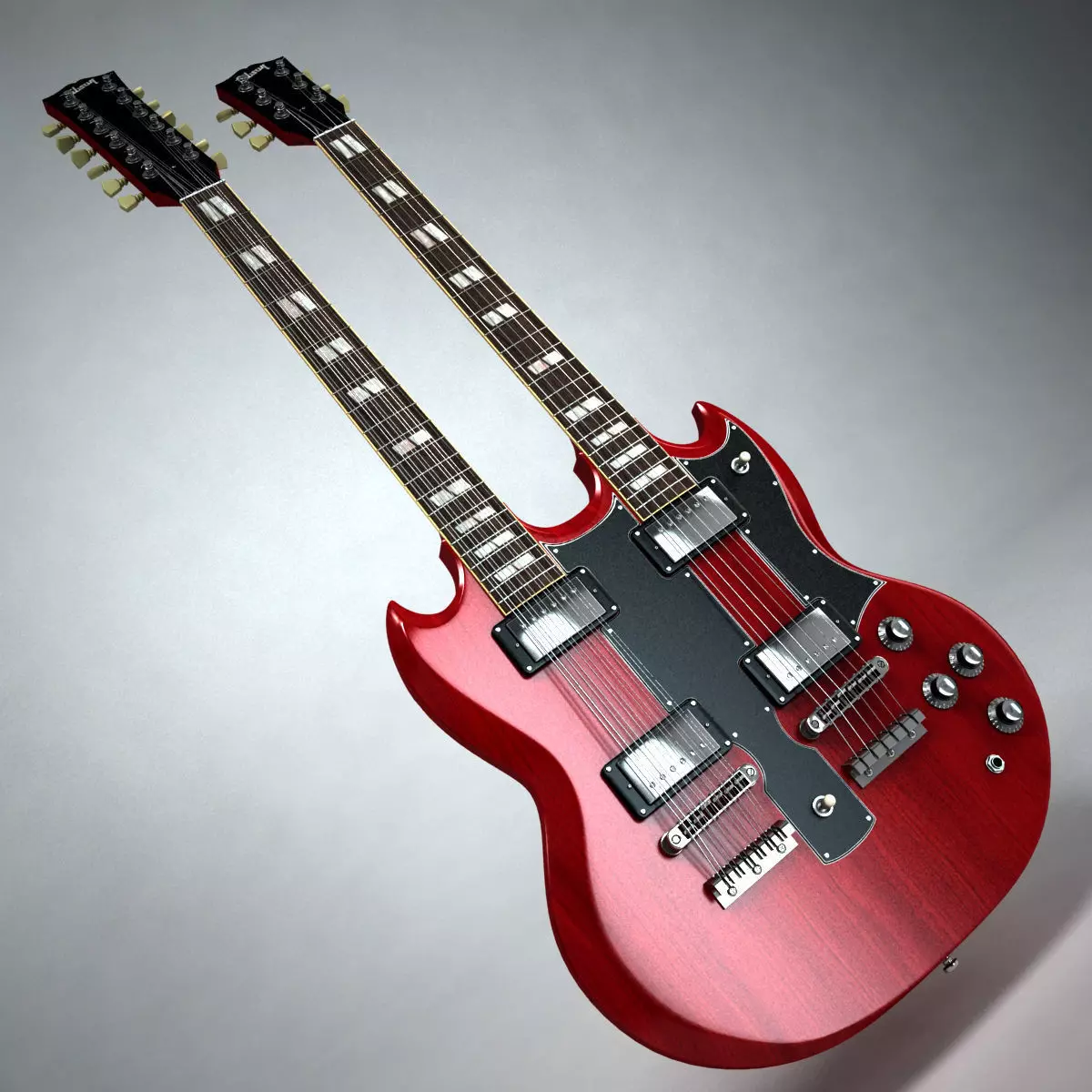 Gibson EDS-1275 double neck 3D model