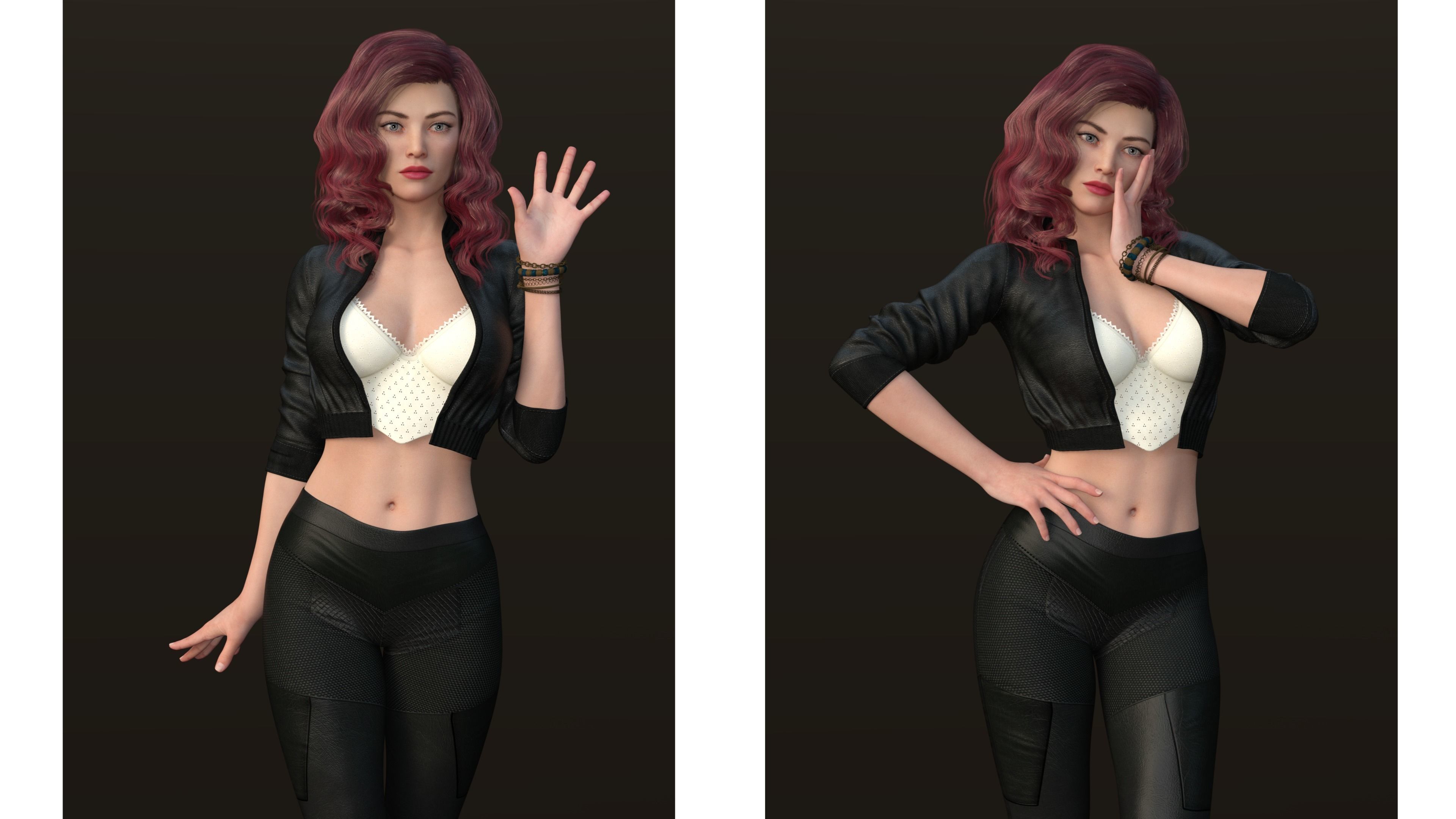 MAYA FEMALE CHARACTER  3D model_3