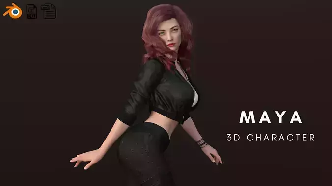 MAYA FEMALE CHARACTER  3D model