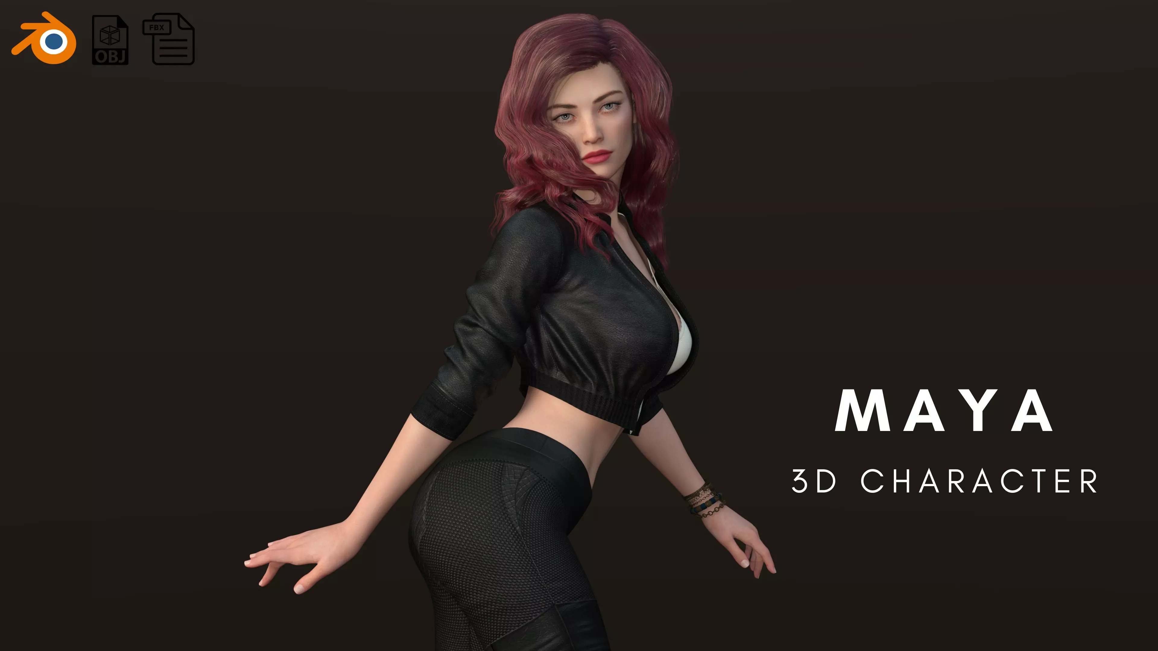 MAYA FEMALE CHARACTER  3D model_0