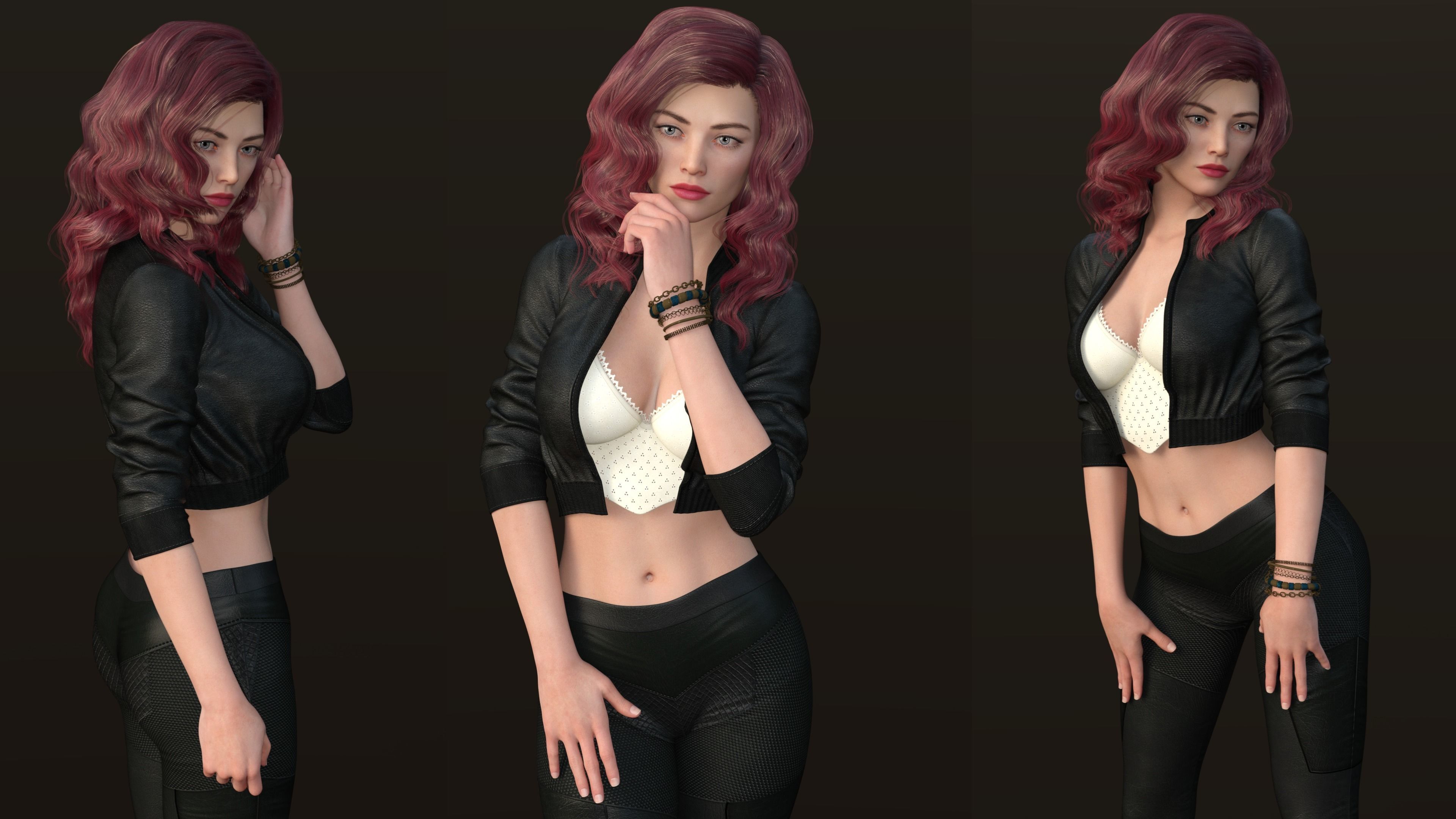 MAYA FEMALE CHARACTER  3D model_2