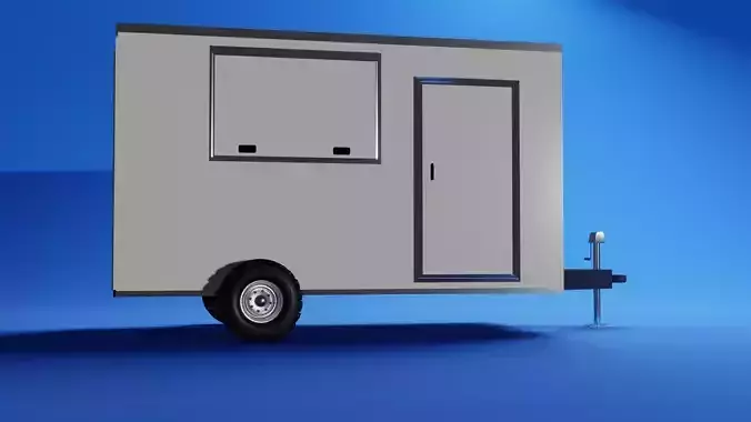 Photorealistic 3D model of van Low-poly 3D model