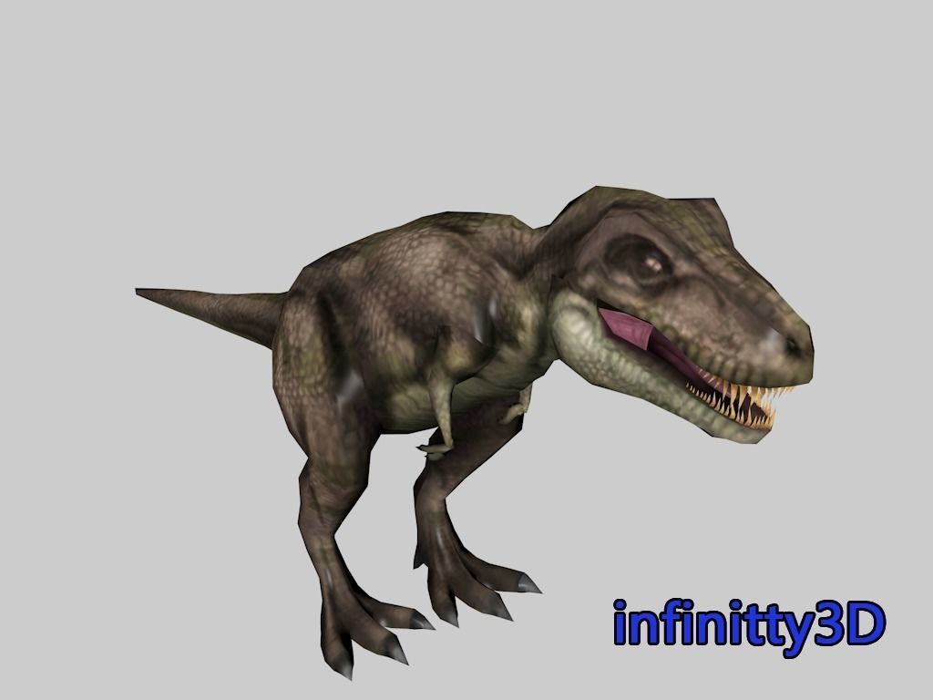 dinosaur 3d model Low-poly 3D model_3