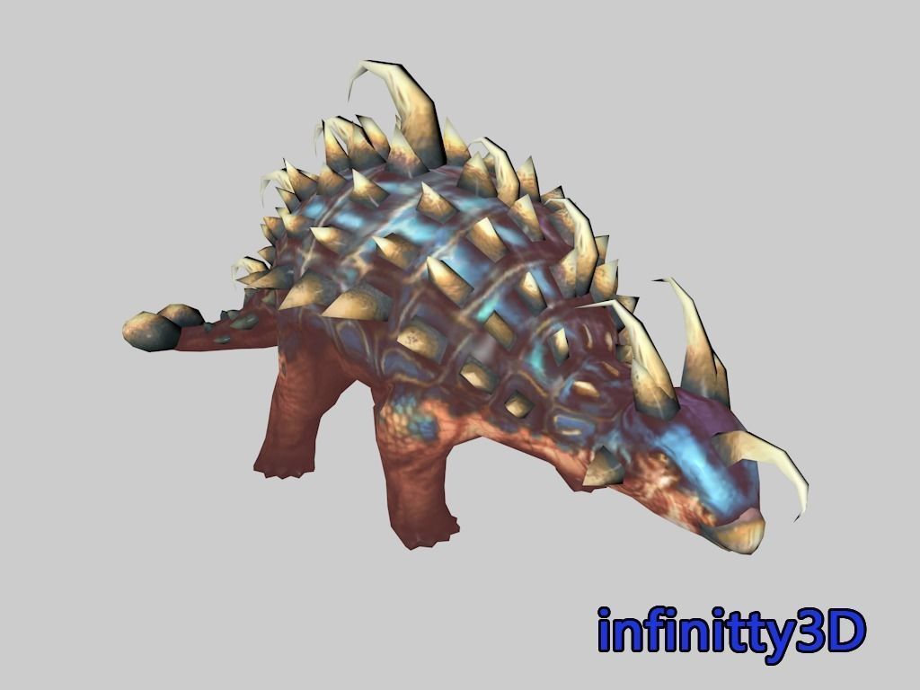 dinosaur 3d model Low-poly 3D model_11