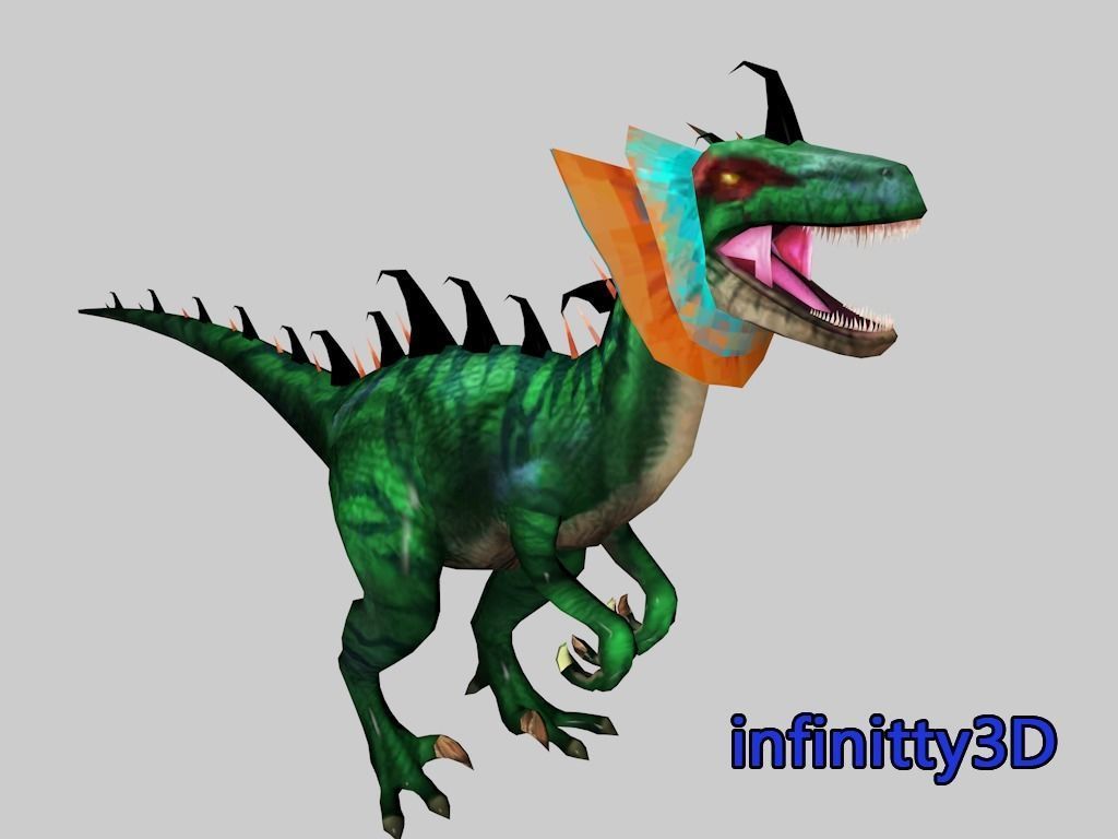 dinosaur 3d model Low-poly 3D model_6