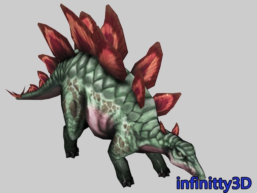 dinosaur 3d model Low-poly 3D model_2