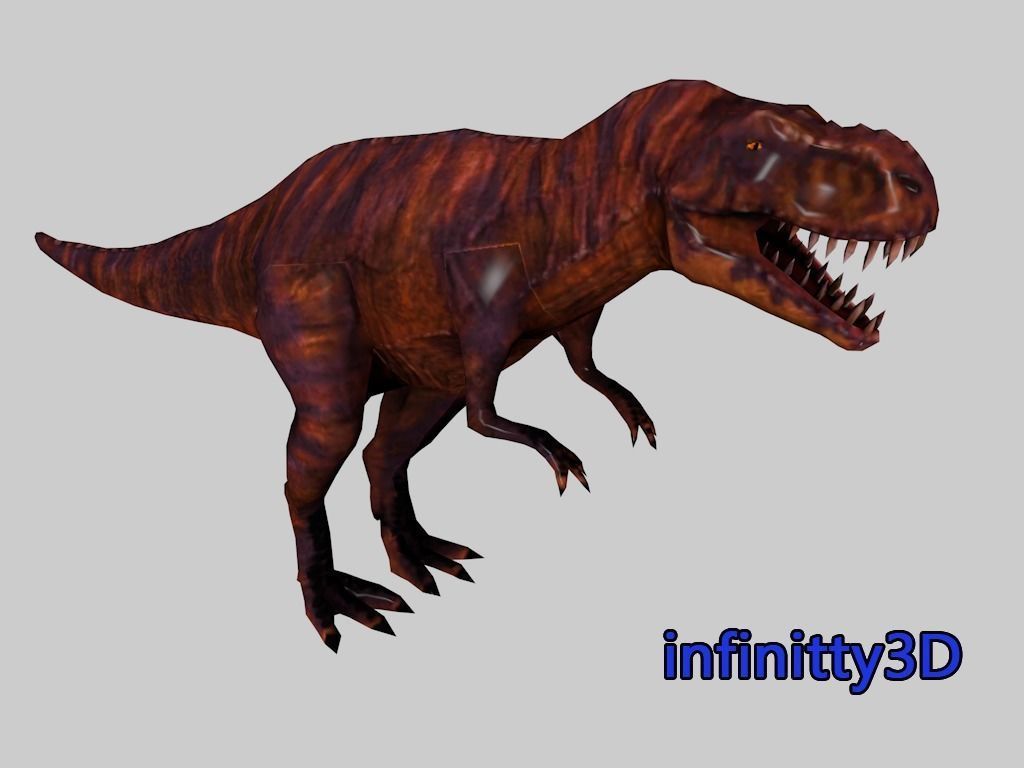 dinosaur 3d model Low-poly 3D model_4