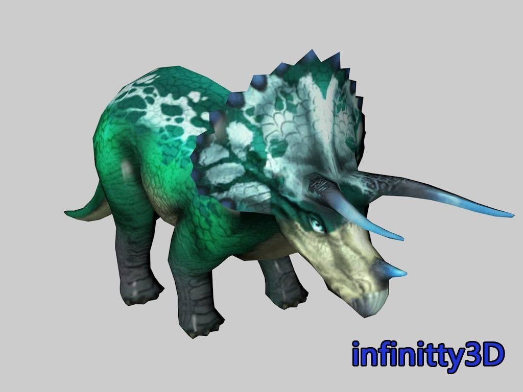 dinosaur 3d model Low-poly 3D model_7