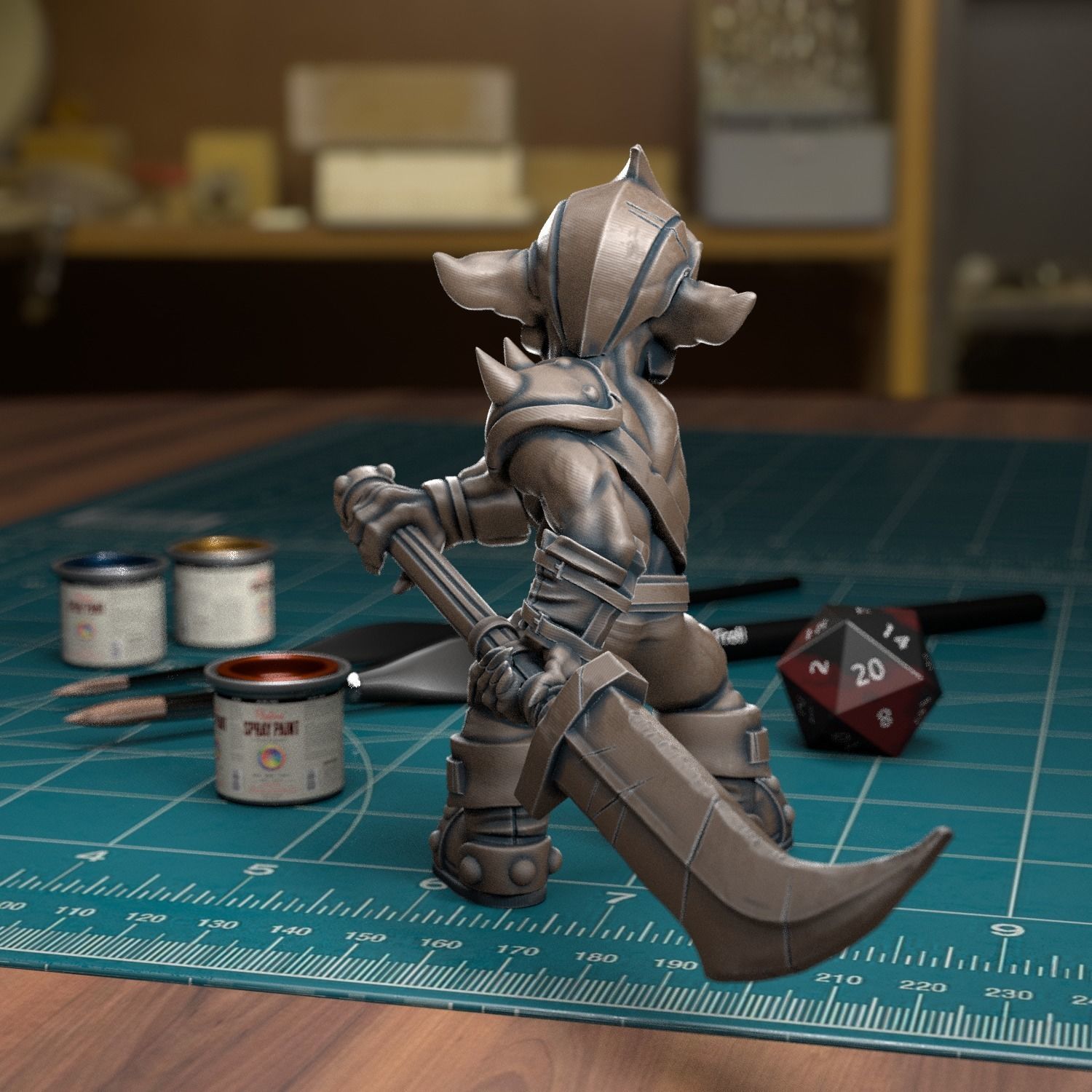 Goblin Spearman 07 - Presupported  3D print model_2