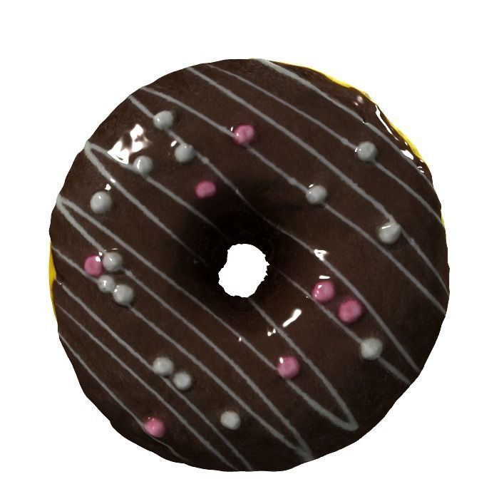 022 Donut chock white chockchip Scan 3D model with UV map 3D model_5