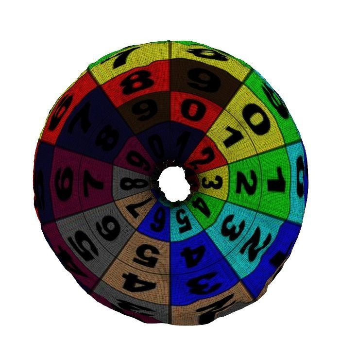 022 Donut chock white chockchip Scan 3D model with UV map 3D model_15