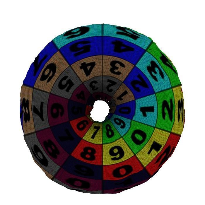 022 Donut chock white chockchip Scan 3D model with UV map 3D model_7