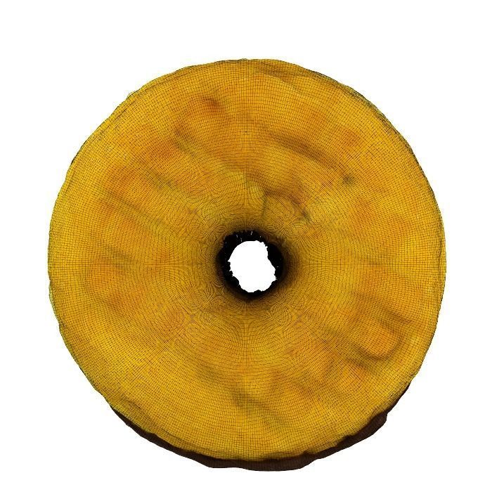 022 Donut chock white chockchip Scan 3D model with UV map 3D model_16