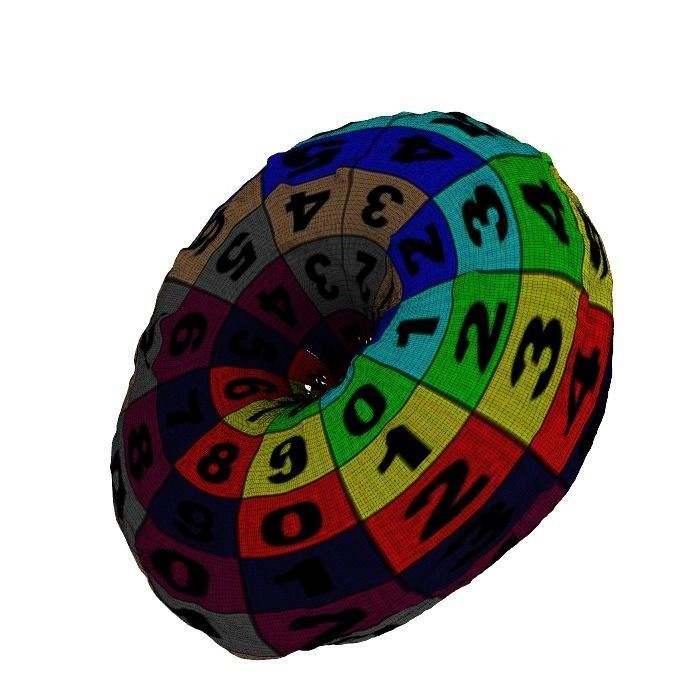 022 Donut chock white chockchip Scan 3D model with UV map 3D model_3