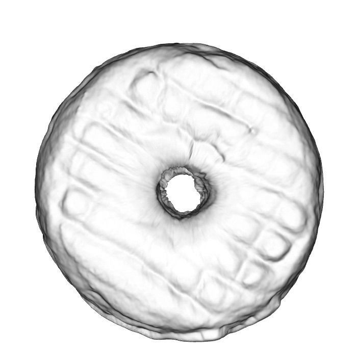 022 Donut chock white chockchip Scan 3D model with UV map 3D model_14