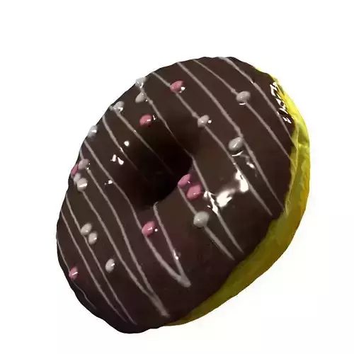 022 Donut chock white chockchip Scan 3D model with UV map