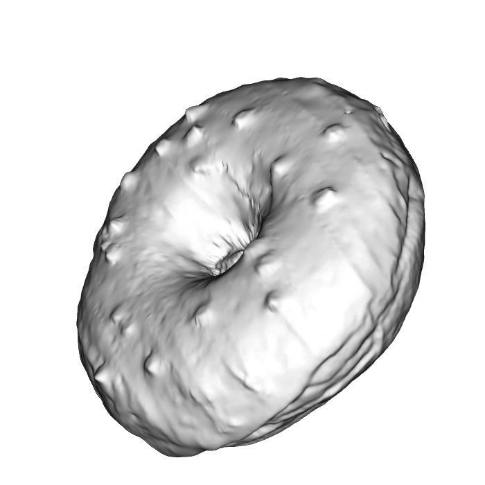 022 Donut chock white chockchip Scan 3D model with UV map 3D model_2
